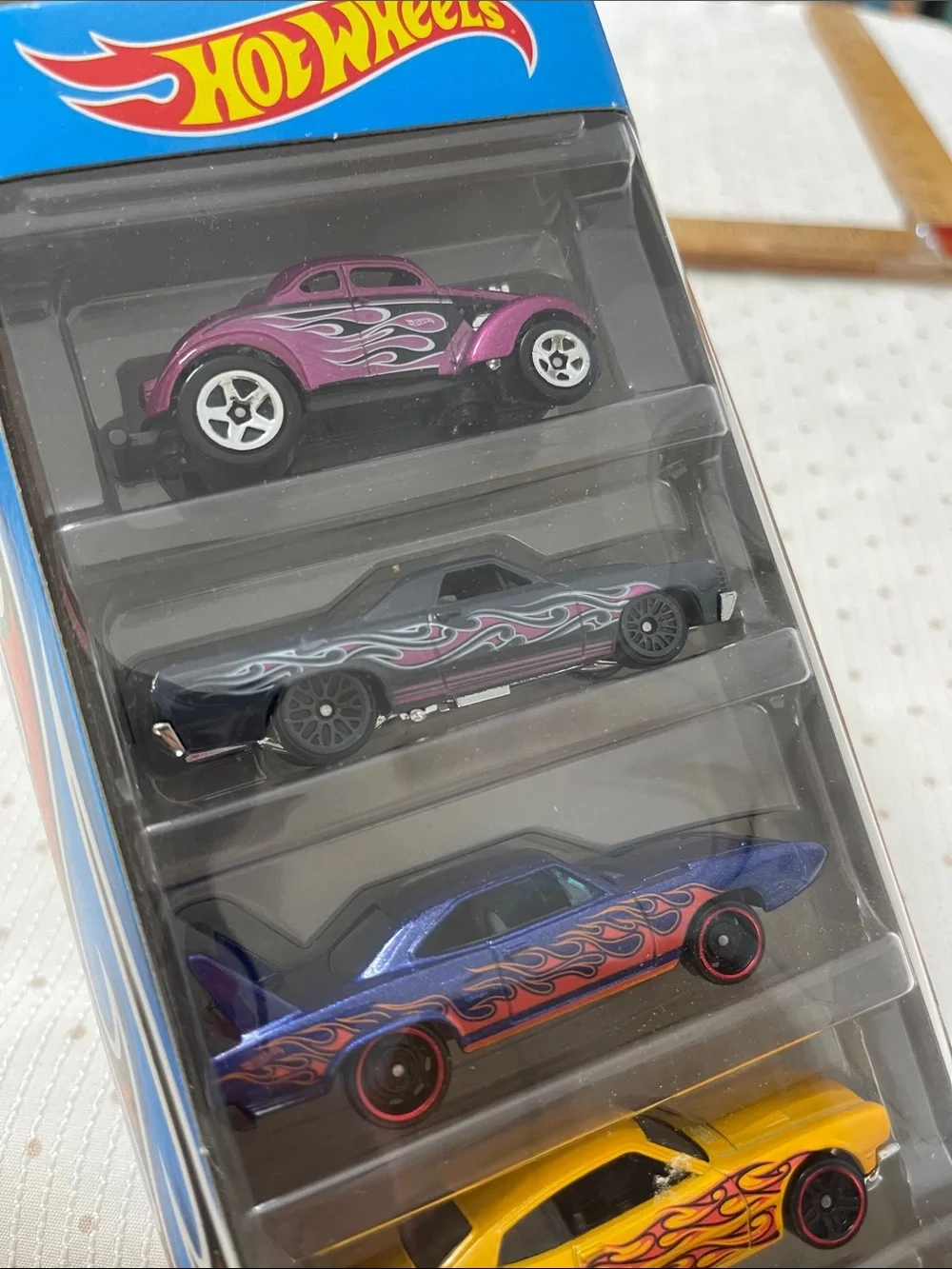 Hot Wheels Flames 5-Pack - Multi-Color Die-Cast Cars from 2019